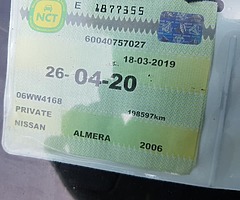 2006 Nissan almeria nct 26-4-2020 - Image 6/6