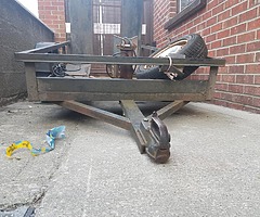 motorcycle trailer with chock