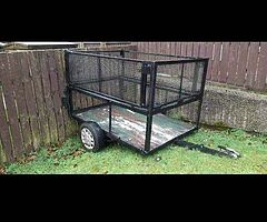 6x4 caged trailer for sale.