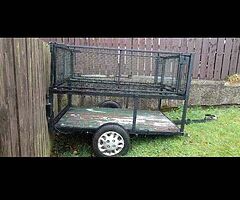6x4 caged trailer for sale.