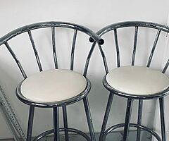 3 cream stools for sale