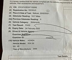 2000 Honda Sgx 50 - Image 5/6