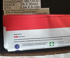 Battery (Gel) 12V, Brand new. Would suit small motorbike or quad £15