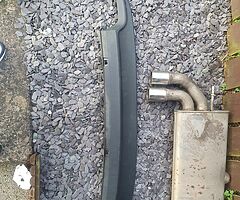 Rear diffuser and back box of 2016 golf gtf mk 7