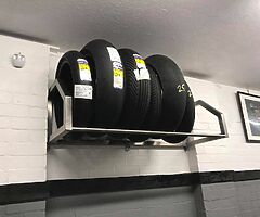 Stainless steel Tyre / leathers / gear racks & hangers