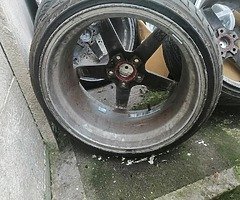 18 ava 5x112 9j all 4 very good tyres 215 35 18 and few marks not noting bad  pm me only