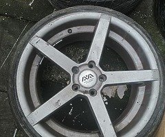 18 ava 5x112 9j all 4 very good tyres 215 35 18 and few marks not noting bad  pm me only