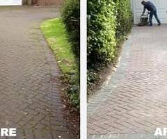 Driveway we steamed cleaned today 
