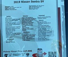 2019 Nissan Sentra · SV Sedan 4D - Image 7/8
