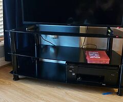 Glass tv stand