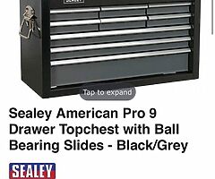 Sealey tool box brand new