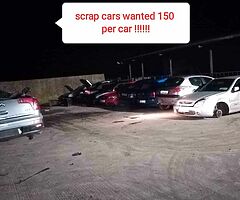 Scrap cars wanted