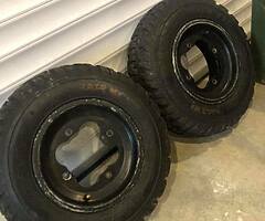 8”Beadlocks and 10” rolled lip and normal front rims and tyres to suit KTM/Honda/Suzuki etc