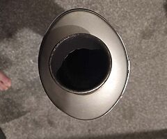 Akrapovic titanium end can 52 mm inlet
