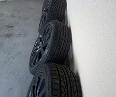 5x100 alloy wheels, 17 inch with nearly new tyres - Image 4/4