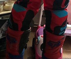 Helmet boots trousers chest armour elbow armour knew and shin armour pm me