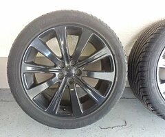5x100 alloy wheels, 17 inch with nearly new tyres