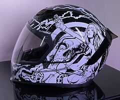 Icon Airflite Pleasuredome Redux Full Face Motorcycle Motorbike Helmet White - Image 6/7