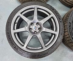 Subaru impreza 5x114.3 18"alloys prodrive speedline - Image 4/6