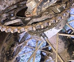 Looking 14 inch rear pitbike wheel with good tyre on it