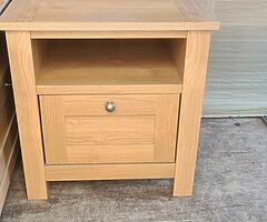 Oak TV unit and Lamp table