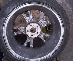 18 ava  5x112 9j backs and 8j front and 3 very very good tyres and 1 needs  and no cracm or weld etc - Image 6/10
