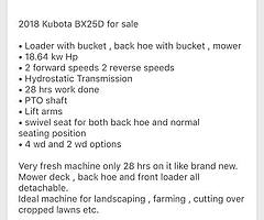 2018 Kubota compact tractor - Image 6/6
