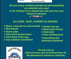 2010 WANTED cars vans jetski diggers Any condition i pay best money