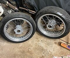 Supermoto wheels came off a ktm with Pirelli Diablo wheels done very little all bearing etc good