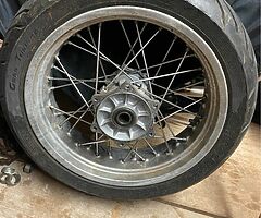 Supermoto wheels came off a ktm with Pirelli Diablo wheels done very little all bearing etc good - Image 3/3
