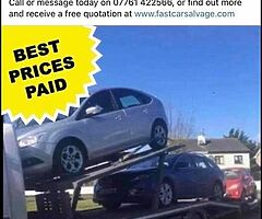 2011 SCRAP CARS WANTED  all models