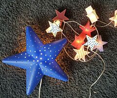 Wall Light and matching String Star lights