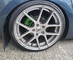 18 ava 5x112 8j all with 215/35/18 tyres all and no craxks or weld and  2 week old &best offer t - Image 3/8