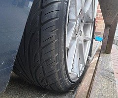 18 ava 5x112 8j all with 215/35/18 tyres all and no craxks or weld and  2 week old &best offer t - Image 6/8