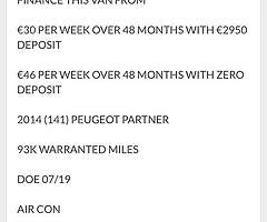 2014 Peugeot Partner Finance this van from €30 P/W - Image 9/10