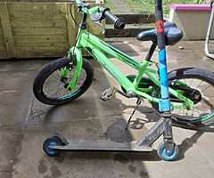 Bicycle and scooter
