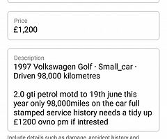 1997 Volkswagen Golf - Image 7/9