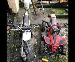 2 quads and one bike