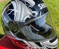 Genuine Shoei motorcycle helmet - XS (53mm) - brand new never used - immaculate condition