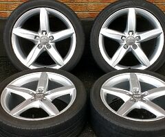 18" GENUINE AUDI S LINE FLORIDA ALLOYS 5x112 WHEELS SEAT SKODA VOLKSWAGEN