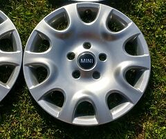 15" ORIGINAL MINI 2013-2019 WHEEL TRIMS F55 F56 F57 ONE COOPER FULL SET NOT ALLOYS TYRES - Image 4/10