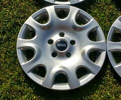15" ORIGINAL MINI 2013-2019 WHEEL TRIMS F55 F56 F57 ONE COOPER FULL SET NOT ALLOYS TYRES - Image 5/10