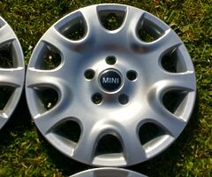 15" ORIGINAL MINI 2013-2019 WHEEL TRIMS F55 F56 F57 ONE COOPER FULL SET NOT ALLOYS TYRES - Image 7/10