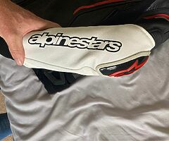 Alpine stars two piece leather suit