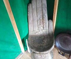 Two lovely wooden chairs hand carved
