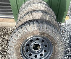 16 “ Steel Wheels and off road tyres for 2018 toyota Hilux