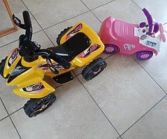 QUAD SOLD
.....Electric Quad and mini Mouse ride on