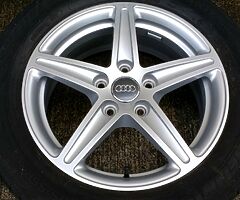 Immaculate 16" Genuine Audi A3 (2017) Alloys Tyres 5x112 Wheels Seat Skoda Volkswagen - Image 3/10