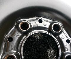 15" Genuine Mini F55 F56 F57 Steel Wheel (13-19) 5x112 One Cooper Full Size Spare - Image 4/5