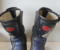 Motorbike leathers boots helmets gloves